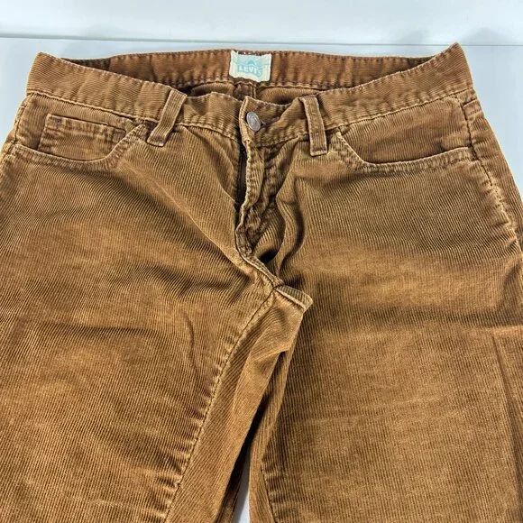Y2K Levi's Corduroy Pants Women's Measured 31x32 Straight Brown Stretch Tag 6M - Picture 2 of 16